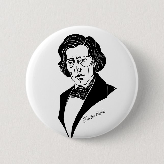 Frederic Chopin 6 Cm Round Badge (Front)