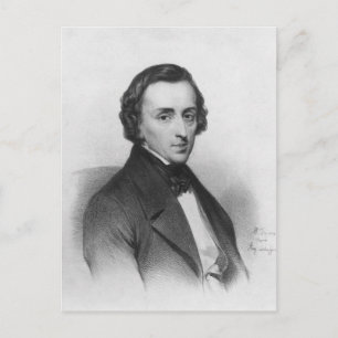 Frederic Chopin, after Ary Scheffer Postcard