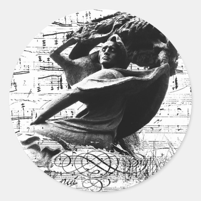 Frederic Chopin Classic Round Sticker (Front)