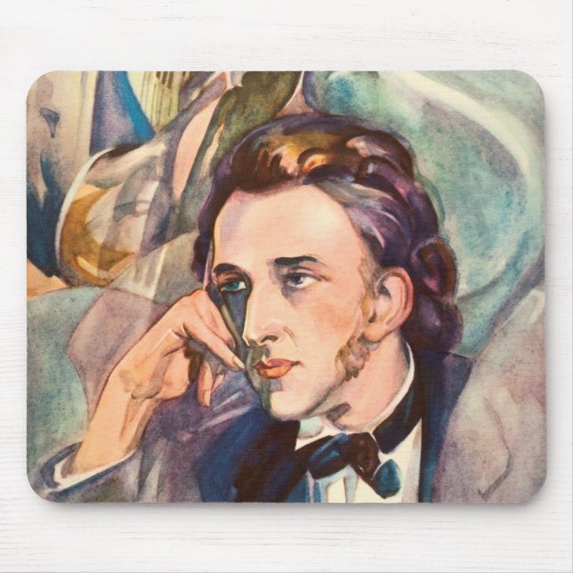 Frederic Chopin Composer Musician Portrait Famous Mouse Mat (Front)