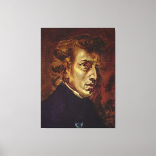 Frederic Chopin Portrait by Eugene Delacroix Canvas Print
