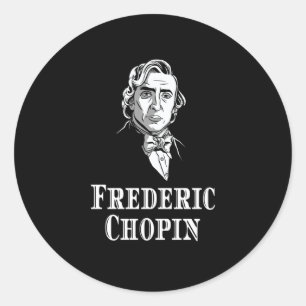 Frederic Chopin Portrait Classic Round Sticker