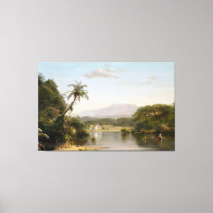 FREDERIC CHURCH - View on the Magdalena River 1857 Canvas Print