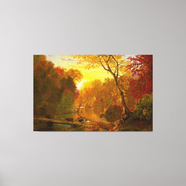 FREDERIC E. CHURCH - AUTUMN IN NORTH AMERICA 1856 CANVAS PRINT (Front)