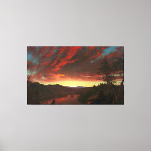 FREDERIC E. CHURCH Twilight in the Wilderness 1860 Canvas Print