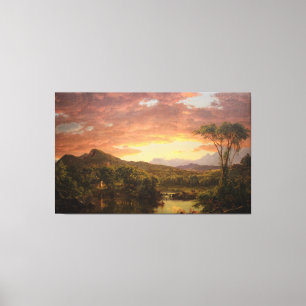 FREDERIC EDWIN CHURCH - A COUNTRY HOME - 1854 - CANVAS PRINT