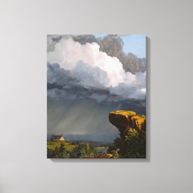 FREDERIC EDWIN CHURCH - A PASSING STORM - 1849 -  CANVAS PRINT (Front)