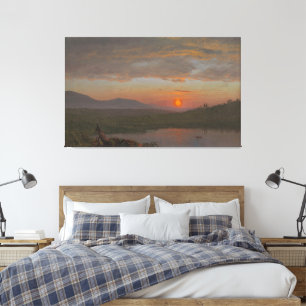 Frederic Edwin Church - Hudson Valley, New York Canvas Print