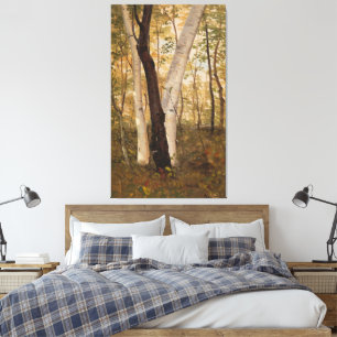 Frederic Edwin Church - In the New England Woods Canvas Print