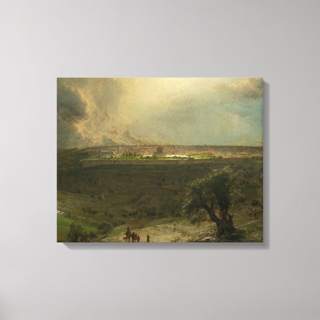 Frederic Edwin Church - Jerusalem from the Mount o Canvas Print (Front)