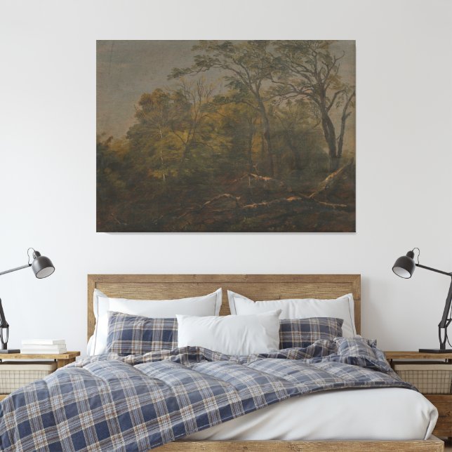 Frederic Edwin Church - Maine Woods Canvas Print (Insitu(Bedroom))