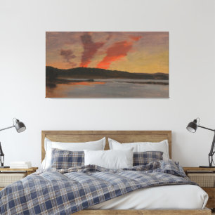 Frederic Edwin Church - Sunset and Mountains Canvas Print