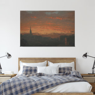 Frederic Edwin Church - Sunset and Mountains Canvas Print