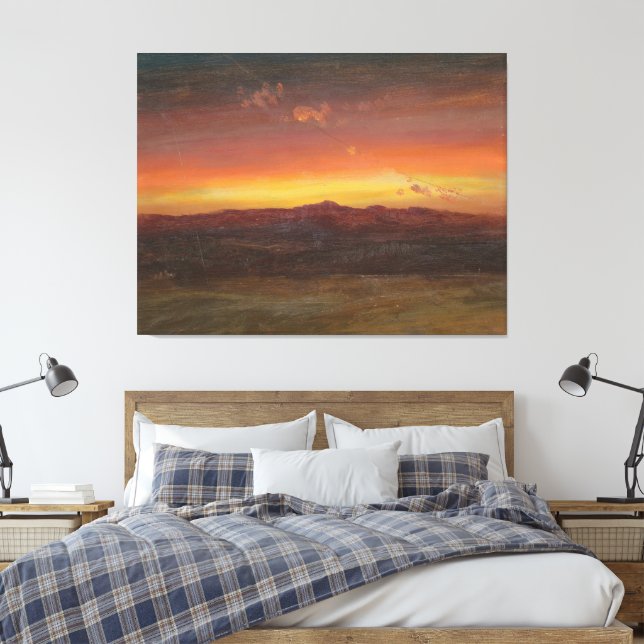 Frederic Edwin Church - Sunset Canvas Print (Insitu(Bedroom))