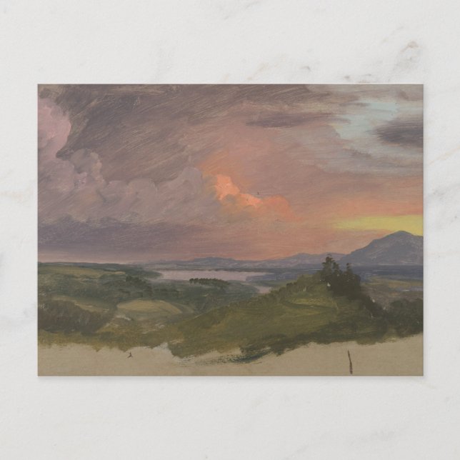 Frederic Edwin Church -Sunset in the Hudson Valley Postcard (Front)