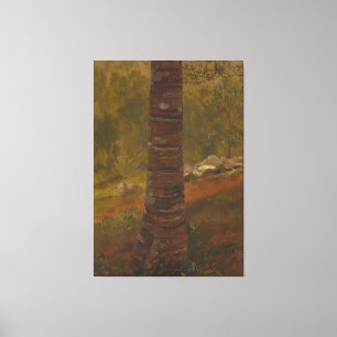Frederic Edwin Church - Tree trunk Canvas Print