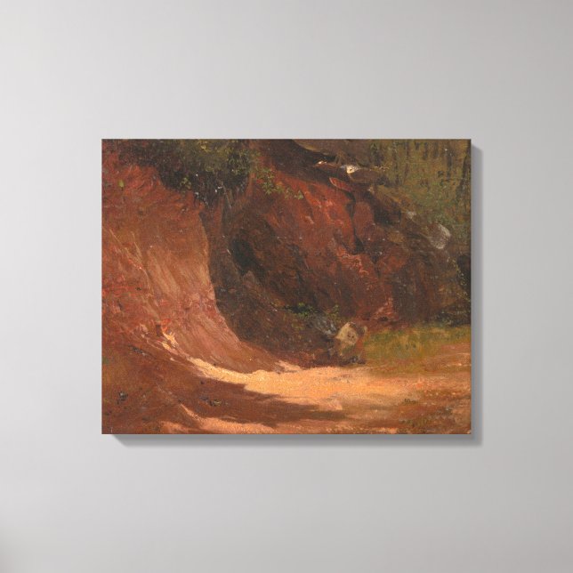 Frederic Edwin Church - Winter Landscape, View of  Canvas Print (Front)