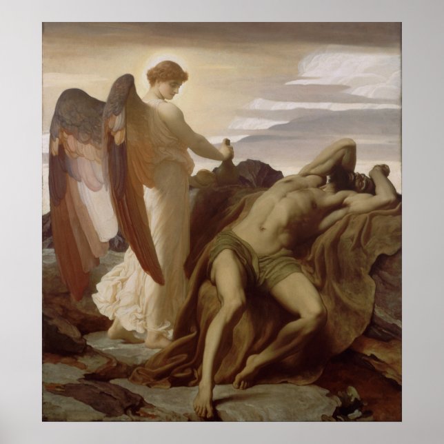 Frederic Leighton - Elijah in the Wilderness Poster (Front)