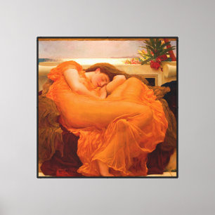 Frederic Leighton - Flaming June Canvas Print