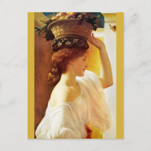 Frederic Leighton Girl with basket of fruit CC0677 Postcard