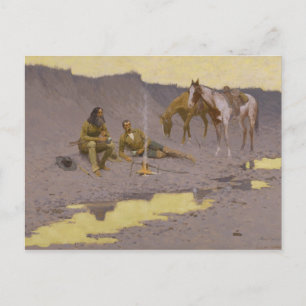Frederic Remington - A New Year on the Cimarron Holiday Postcard