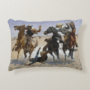 Frederic Remington - Aiding a Comrade Decorative Cushion