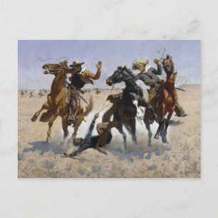 Frederic Remington - Aiding a Comrade Postcard