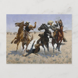 Frederic Remington - Aiding a Comrade Postcard