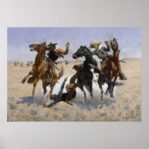 Frederic Remington - Aiding a Comrade Poster