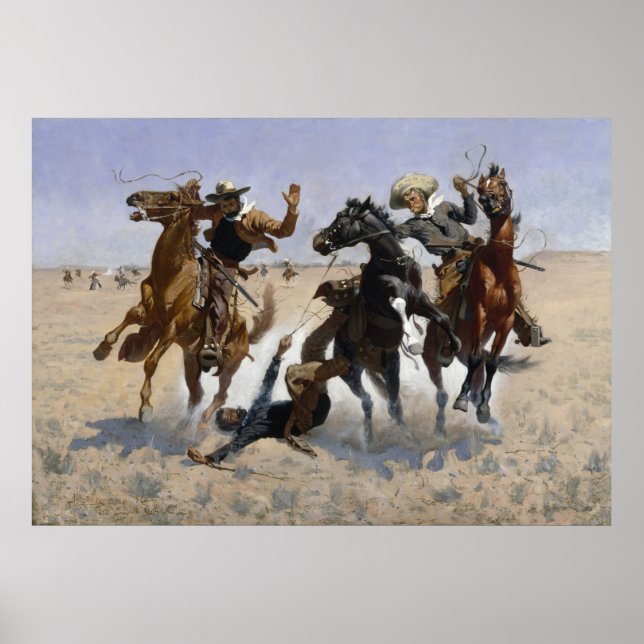 Frederic Remington - Aiding a Comrade Poster (Front)