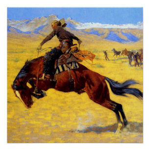 Frederic Remington Art “A Cold Morning on the Rang Poster