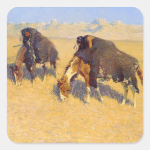Frederic Remington Art Square Sticker