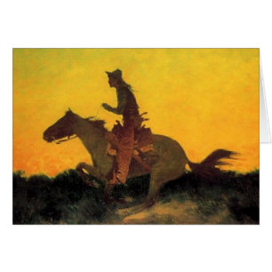Frederic Remington Cowboy Art “Against The Sun”