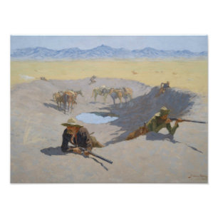 Frederic Remington - Fight for the Waterhole Photo Print