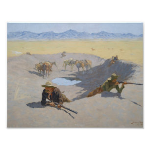 Frederic Remington - Fight for the Waterhole Photo Print