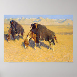 Frederic Remington - Indians Simulating Buffalo Poster