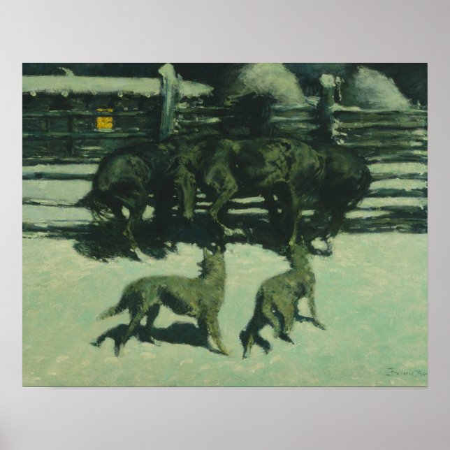 Frederic Remington - The Call for Help Poster (Front)