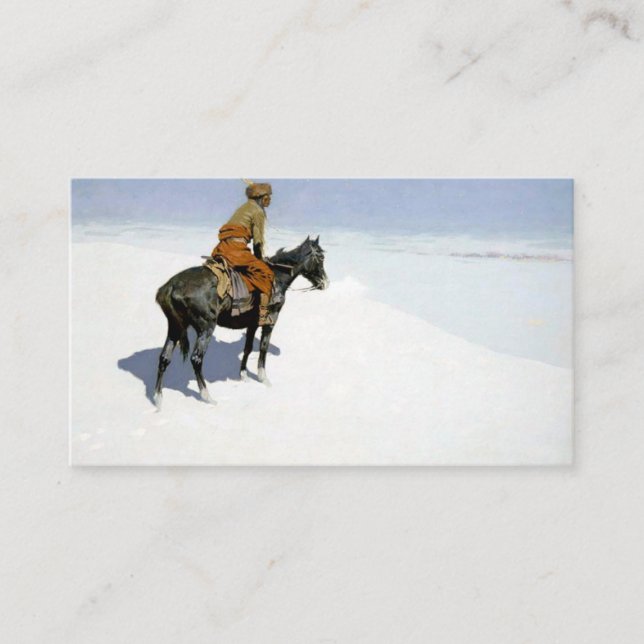Frederic Remington - The Colour Of Night Business Card (Front)