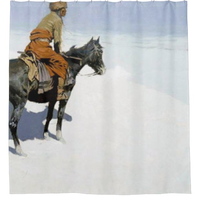 Frederic Remington - The Colour Of Night Shower Curtain (Front)