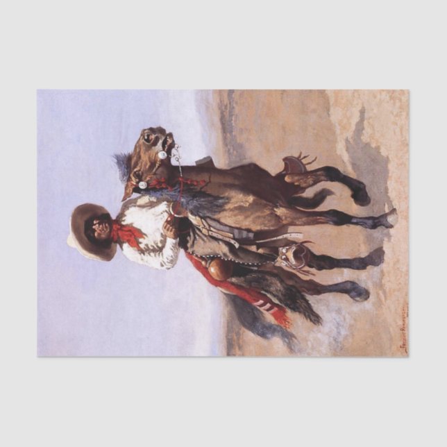 Frederic Remington Western Art “A Regimental Scout Tissue Paper (Front)