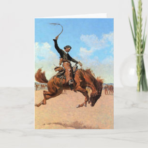 Frederic Remington Western Art “Bronco Buster” Card