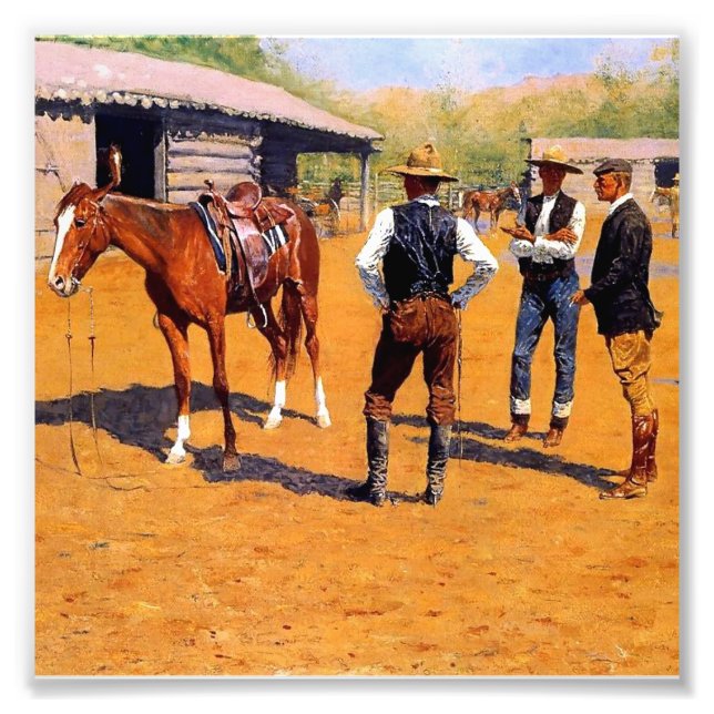 Frederic Remington Western Art “Buying Ponies” Photo Print (Front)