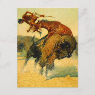 Frederic Remington Western Art “Episode – Buffalo Postcard