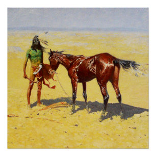 Frederic Remington Western Art “Hunted Down” Poster