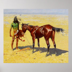 Frederic Remington Western Art “Hunted Down” Poster