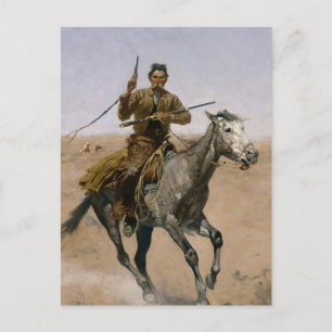 Frederic Remington Western Art “The Flight” Postcard
