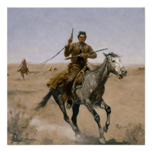 Frederic Remington Western Art “The Flight” Poster