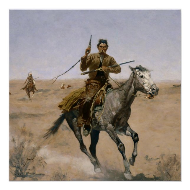 Frederic Remington Western Art “The Flight” Poster (Front)