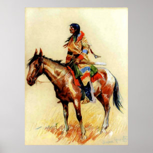 Frederic Remington Western Indian Art “A Breed” Poster