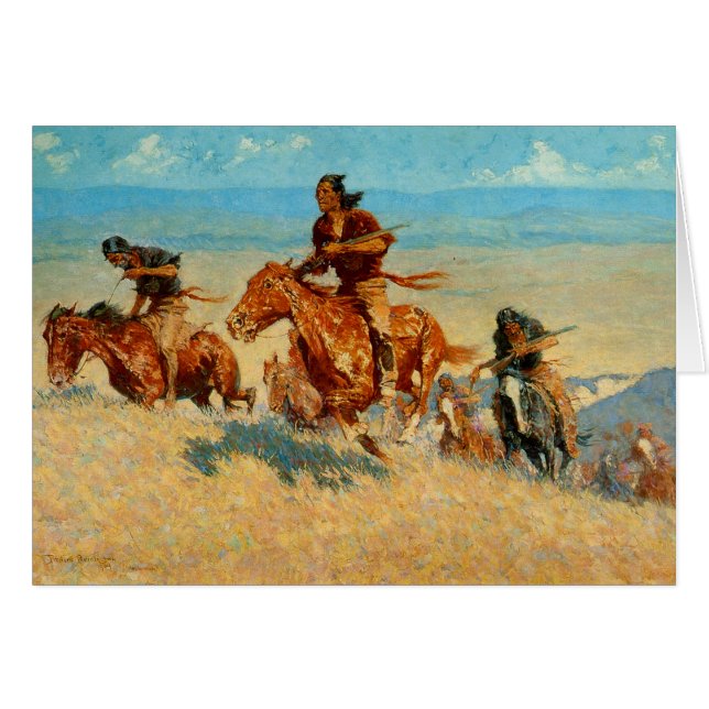 Frederic Remington's The Buffalo Runners (1909) (Front Horizontal)